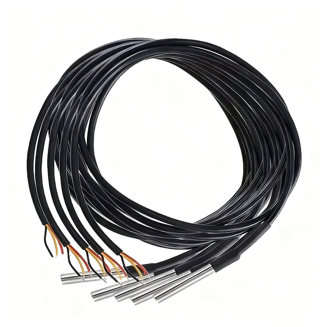 Waterproof 100K NTC Thermistor Temperature Sensor 2M Digital 1 Wire Probe Stainless Steel Threaded Insertion External Use