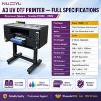 Nueva Impresora UV DTF A3 con Doble Cabezal F1080, Ultra Alta Precisión, Detalles Finos, Tinta UV, Máquina de Etiquetas de Cristal