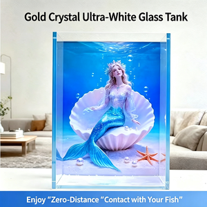 Aquarium de bureau éco-responsable Jinjing Ultra-Clear UV-Background pour plantes - Product Image 1
