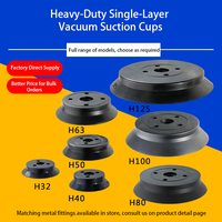 JD Serie H Amortiguador Industrial de Goma de Silicona, Ventosa Neumática de Vidrio con Resorte de Émbolo para Transporte Horizontal y Vertical
