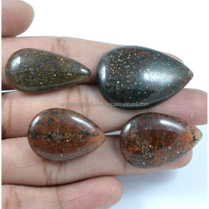 Piedra Solar Natural en Forma de Pera Lisa 26x18x5-34x23x6mm Cabinas de Piedras Preciosas Sueltas para Pulsera Collar Pendientes Fabricación de Joyas - Product Image 1