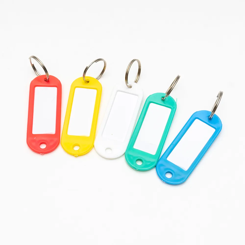 Đầy Màu Sắc Nhựa Keychain Key Fobs Hành Lý ID Thẻ Nhãn Vòng Chìa Khóa Cho Trang Sức Phụ Kiện Đồ Trang Sức Phát Hiện Giveaway Thẻ Tên