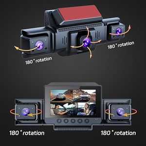 กล้องติดรถยนต์ 4 ช่องทาง ความละเอียด 1080P มุมมอง 360 องศา พร้อม WiFi บันทึกภาพการขับขี่ กล้องติดรถแท็กซี่ บันทึกภาพกลางคืน กล้อง 4 ตัว DASHCAM - Product Image 2
