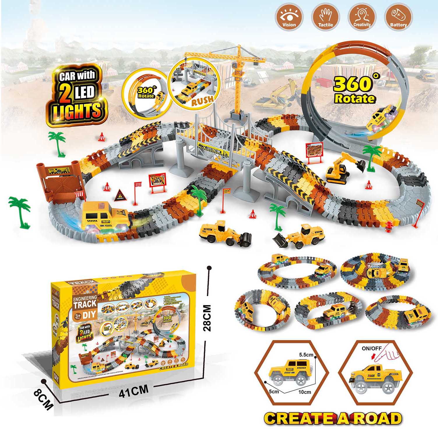 Construction Track Set 201PCS