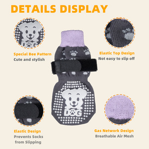 Kaos Kaki Anjing Ukuran Besar Bahan Katun Anti-Selip Ramah Lingkungan Untuk Penggunaan Luar Ruangan Pelindung Kaki Sepatu Hewan Peliharaan Musim Panas Semua Musim Grosir - Product Image 6