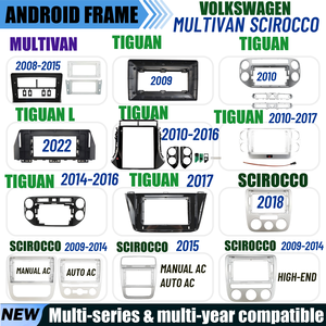 Cadre d'autoradio Android pour VOLKSWAGEN SCIROCCO TIGUAN VW MULTIVAN, cadre d'écran de <span class=keywords><strong>voiture</strong></span>, panneau d'autoradio, cadre audio de <span class=keywords><strong>voiture</strong></span> - Product Image 1