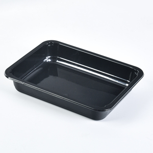 cpet khay ovenable 2 ngăn niêm phong dùng một lần bao bì thực phẩm hãng hàng không cpet container với chống sương mù phim - Product Image 5