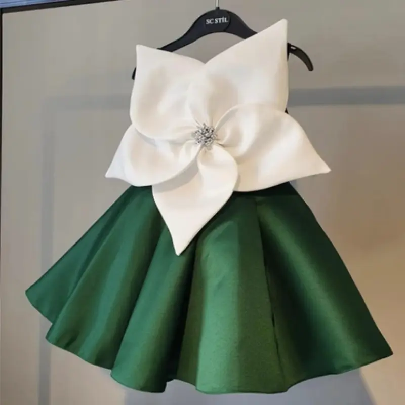 Top Sale Princess Party Kleid Ärmelloses Blumen mädchen Hochzeits kleid für 1-10 Jahre altes Mädchen