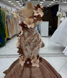 2026 Luxe kralenversierde zeemeermin gala jurk met kristallen bloemenkant, formele jurken voor evenementen, feestjurken, bruidsjurken, op maat gemaakte robes de soirée - Product Image 1