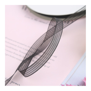 オーガンザ糸リボンフラワーギフト包装韓国風ストライプチュールDIY手作りリボンブーケサテンリボン - Product Image 5