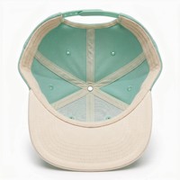 Casquette de baseball ToughRhino personnalisée, 6 panneaux structurés, visière plate, broderie 3D en relief, logo floral, casquette snapback bicolore