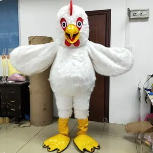 Kostum Maskot Ayam Jantan Putih Kostum Maskot Ayam Jantan untuk Dijual