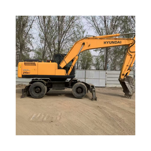Excavateur sur pneus Hyundai 210W-7 210W-9 d'occasion de 21 tonnes Moteur de machines de construction - Product Image 1