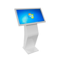 Kiosco Interactivo con Pantalla Táctil de 32 Pulgadas y 10 Puntos, Resolución 4K, Pantalla Inclinada para Publicidad, Marco Metálico para Dirección y Orientación