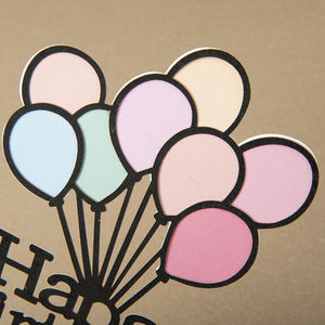 Simpatici colori Macron torta di <span class=keywords><strong>buon</strong></span> <span class=keywords><strong>compleanno</strong></span> decorazioni forniture di carta palloncini a forma di torta Topper per il <span class=keywords><strong>compleanno</strong></span> dei bambini - Product Image 3