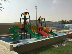 <span class=keywords><strong>Aire</strong></span> de <span class=keywords><strong>jeux</strong></span> <span class=keywords><strong>aquatique</strong></span> en acier inspirée de l'océan, toboggans et jouets pour piscine extérieure, activités aquatiques ludiques pour enfants - Product Image 5