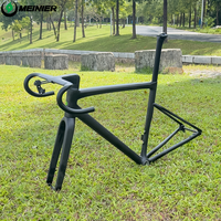 Cadre de vélo de route en carbone 700c avec guidon intégré, cadre de vélo de route avec support UDH intégré au cadre, vélo de route en carbone