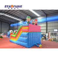 Mario Bros rumah bouncing tiup perosotan Super Mario, tempat bermain Bouncer Castle taman hiburan lompat untuk dijual