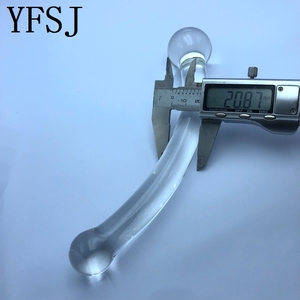 YFSJ Little Seahorse Masseur de prostate en verre borosilicate, baguette anale - 8 pouces, stimulateur <span class=keywords><strong>double</strong></span> extrémité du point G pour femmes - Product Image 5
