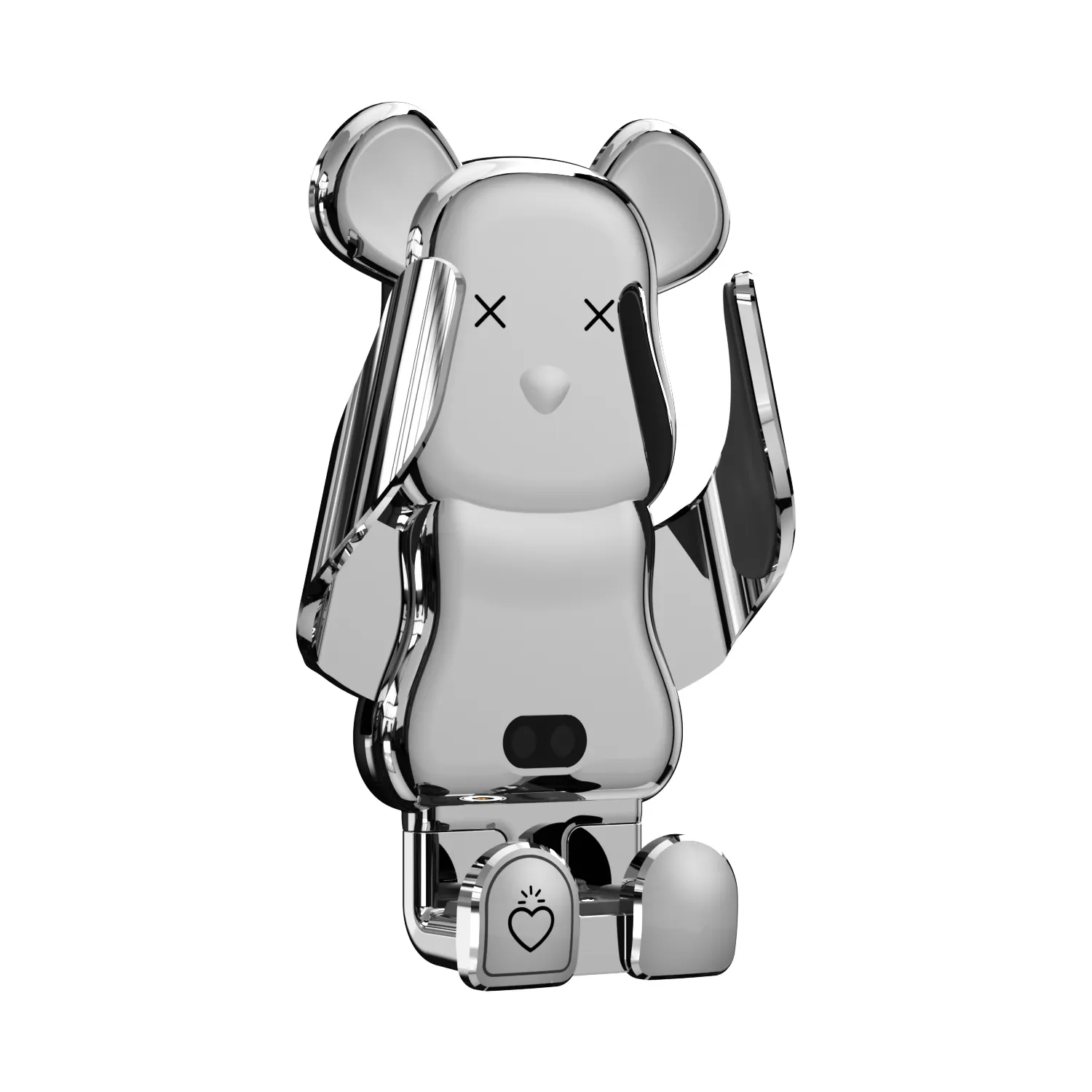2022 Newest Cute Bear Induction Phone Holder Qi 15w Automatic Wireless Charging Phone Holder