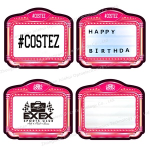 Logotipo personalizado LED tela VIP vinho <span class=keywords><strong>Display</strong></span> Led Carta Mensagem Board Garrafa Apresentador <span class=keywords><strong>DIY</strong></span> Mensagem Billboard Sinal Garrafa Transportadora - Product Image 6