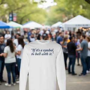 T-Shirt a Maniche Lunghe Bianca Unisex per Adulti, Girocollo con Stampa Serigrafica per Attività Promozionali - Product Image 3