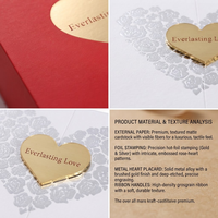 Cajas de Regalo Rígidas de Lujo Personalizadas con Cierre de Corazón, Cajas de Embalaje de Papel Rojo con Logotipo Impreso Personalizado al por Mayor