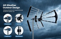 OEM/ODM 95KM Outdoor UHF 470-790/694MHz Yagi Digital HDTV Antenne 12-18dB Verstärkung Kunststoff Aluminium 4K Freeview 4G/5G Filter Antenne