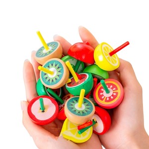 Giroscopio pequeño para niños al por mayor, de madera <span class=keywords><strong>Spinner</strong></span>, premios de jardín de infantes, giroscopios de frutas de dibujos animados - Product Image 4