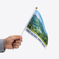 Drapeaux miniatures personnalisés pour la grande ouverture, avec bâtonnet en plastique léger, impression recto simple, directement de l'usine