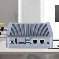 Komputer Industri Terintegrasi ECSUU Mini-PC Intel Core I3 4GB DDR3 RAM 128GB SSD WiFi 2 LAN 2 RS232 6 USB DP Display