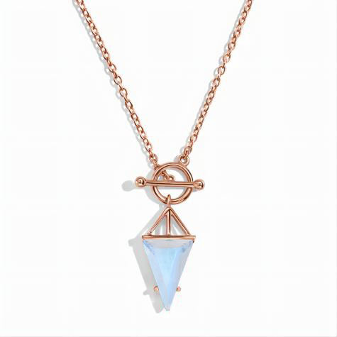 มูนสโตนธรรมชาติ - โรสโกลด์