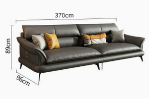 Sofá Esquinero en Forma de L de Cuero Genuino Moderno y Elegante GEDO 2026 S091, Material de Cuero Lujoso y Genuino - Product Image 5