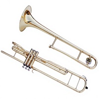 Cross-border TZ Three-Position Slide Bb Trombone with Gold Lacquer Finish Brass Band Instrument for Bb Music