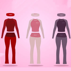 Lange Meisjesvriendelijke Loungeset Custom Logo Katoen Skinny Lange Mouw Met Opvouwbare Flare Broek Dames 2-delige Yoga Set - Product Image 1