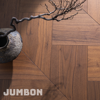 Parquet en noyer noir, revêtement de sol géométrique en bois dur pour la rénovation intérieure et les projets commerciaux