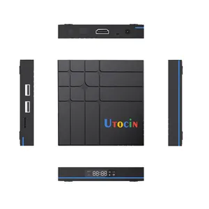 Utocin กล่องทีวีอัจฉริยะ S12แอนดรอยด์ S905y4,2GB 16GB Amlogic 5.0 Dual Wifi 11.0 Real 4K