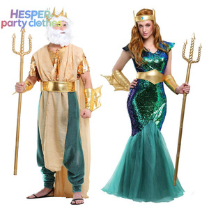 Costumes d'Halloween HESPER pour adultes et couples : Aquaman, Cléopâtre, Pharaon, Reine, Roi, Dieu de la Guerre – Tenues de performance - Product Image 1