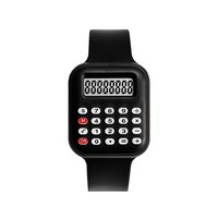 Montre électronique numérique en silicone pour enfants, avec affichage LED et calculatrice intégrée, modèle 2026, vente en gros d'usine, pour garçons et filles
