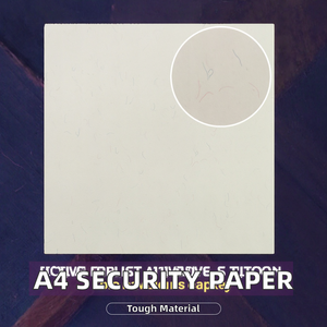 90g <strong>A4</strong> Embedded <strong>Security</strong> <strong>Thread</strong> Biodegradable <strong>Paper</strong> 75% Cotton and 25% Linen Offset Printing Compatible MOQ 100pcs - Product Image 2