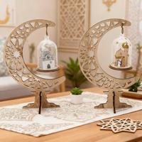 Décorations de table en bois DIY avec pendentif, prix usine Nicro, cadeau islamique musulman pour l'Aïd Moubarak, décorations pour la maison