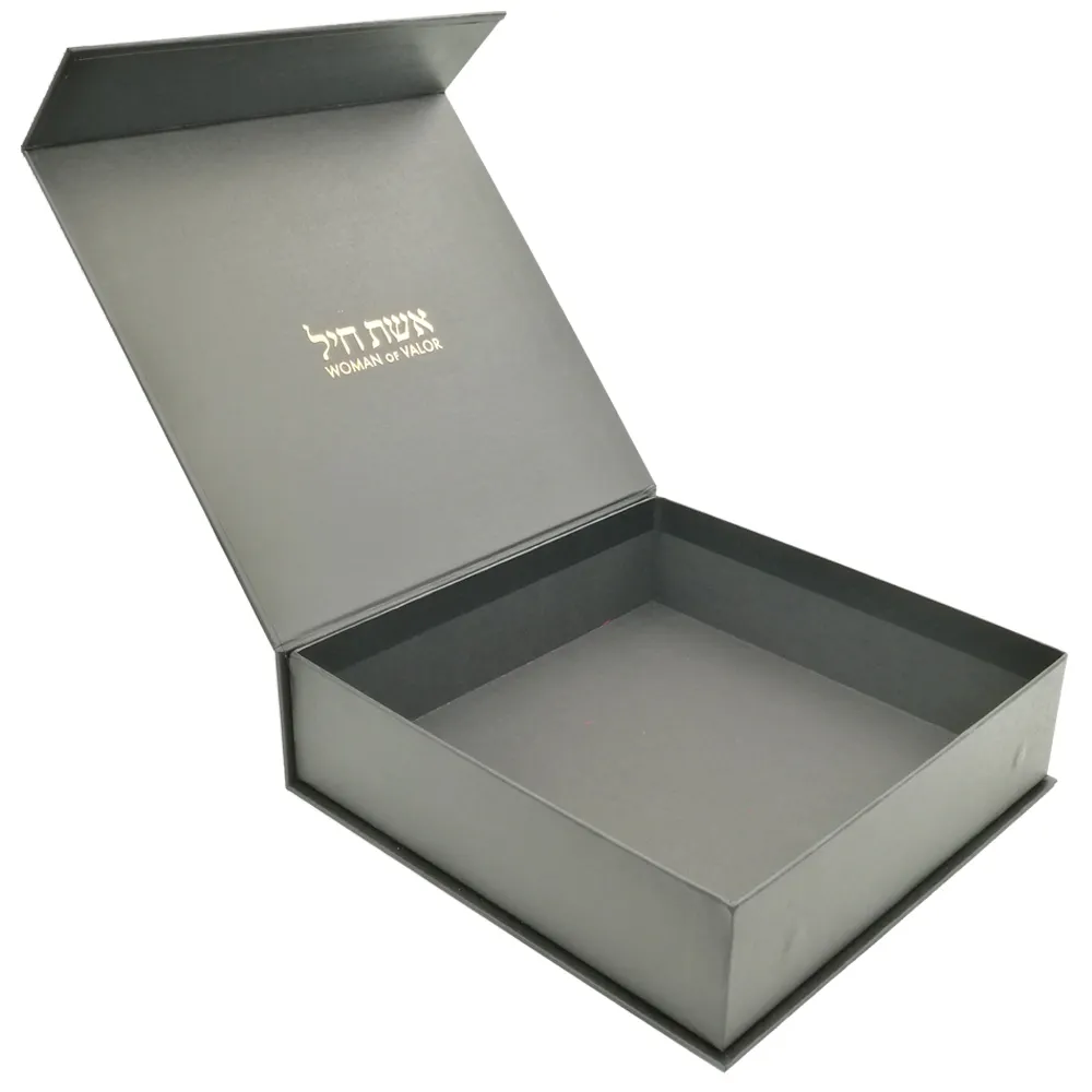 Wholesale rigid ribbon luxury drawer black kraft folding magnetic cardboard custom logo printed gift packaging paper box