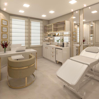 Table de massage et de soin du visage M&S, mobilier de salon de beauté, lit de spa pour hôtel, salle de sport, école, usage commercial, en cuir PU et pierre de jade