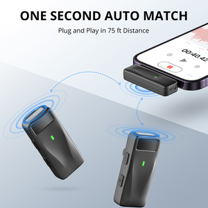 Không dây Lavalier Microphone Loại C IOS ve áo mic Android iPhone iPad video ghi âm sạc trường hợp giảm tiếng ồn Microphone - Product Image 3