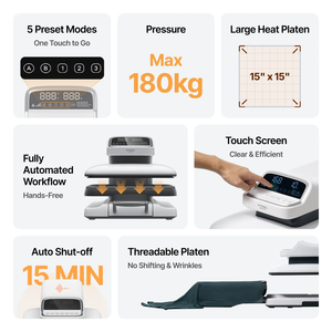 Presse à chaud automatique Xtool HP2 sélectionnée avec plateau de 15x15 pouces - Product Image 2