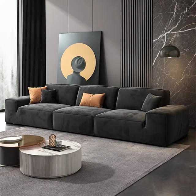 Wholesale velvet fabric love seat sofa designer Nordic modern living room sofa set furniture 3 seater sofa