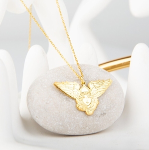 Collier Valkyrie en plaqué or 18 carats Collier Freya Collier Viking <span class=keywords><strong>Mythologie</strong></span> Valhalla Symbole Collier <span class=keywords><strong>Celtique</strong></span> Viking Rune Nordic - Product Image 3