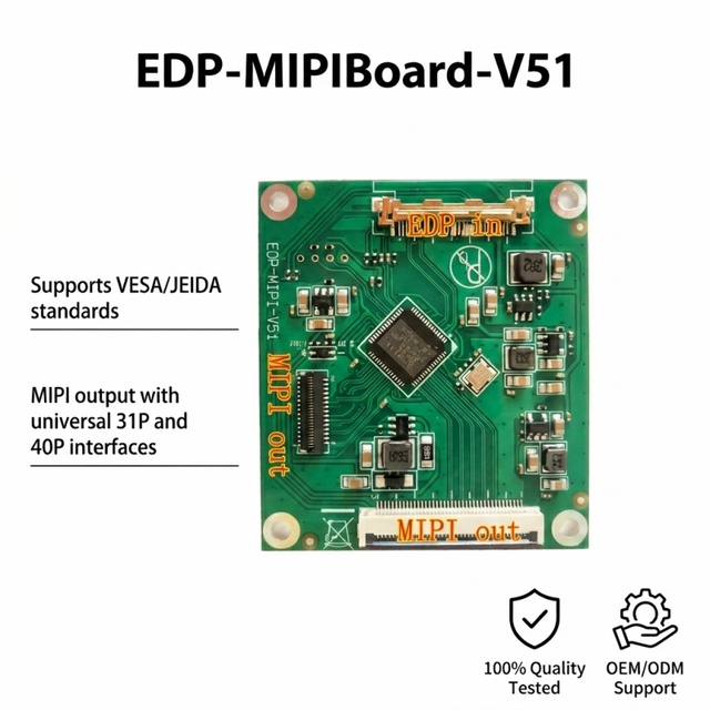 EDP MIPI Signal Converter HEXING EDP-MIPI-V51 Industrial Advertising Machine Display Panel 4-Lane MIPI Output 2K Resolution