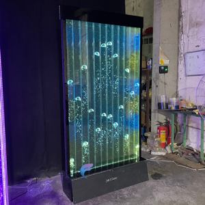 Panel de pared de burbujas de agua acrílico RGB con control LED para decoración de oficina, separadores de ambientes - Product Image 4