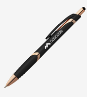 Stylos à bille promotionnels haut de gamme avec logo personnalisé, accent rose doré, fournitures de bureau